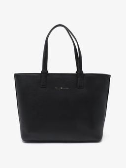 Tommy Hilfiger - Solid Black Pu Handbag