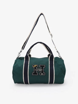 Tommy Hilfiger - Logo Green Polyester Duffle Bag with Detachable Strap