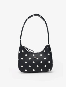 Tommy Hilfiger - Printed Black Polyester Shoulder Bag