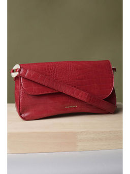 Van Heusen - Women Red Textured Casual Handbag