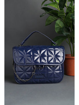 Van Heusen - Women Navy Blue Solid Casual Sling Bag