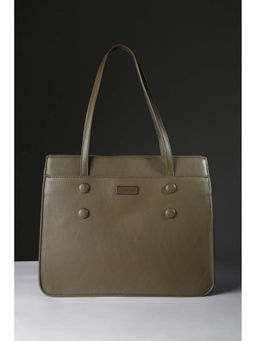 Van Heusen - Women Olive Solid Casual Handbag with Detachable Strap