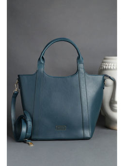 Van Heusen - Women Blue Solid Casual Handbag with Detachable Strap