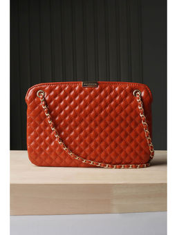 Van Heusen - Women Orange Solid Casual Sling Bag