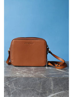 Van Heusen - Women Brown Solid Casual Sling Bag