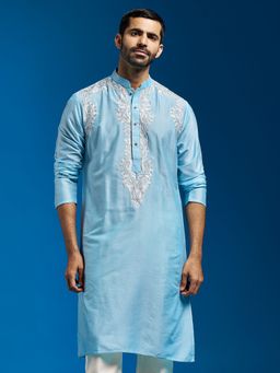 Vastramay - Men Aqua Viscose Kurta