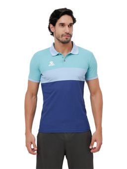 Shrey - Green Fusion Activewear Colorblock Polo T-Shirt