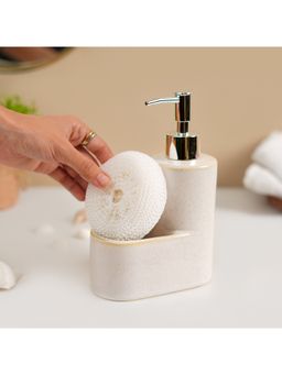 Voncasa - Off White 360ml Ceramic Soap Dispenser