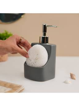 Voncasa - Grey 350Ml Ceramic Soap Dispenser
