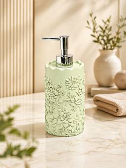Voncasa - 360Ml Green Polyresin Soap Dispenser
