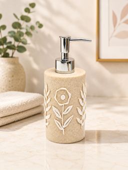 Voncasa - 240Ml Dune Beige Polyresin Soap Dispenser
