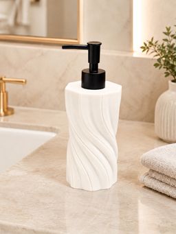 Voncasa - 365Ml White Polyresin Soap Dispenser