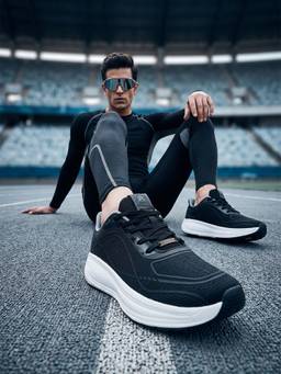Off Limits - Black Pulse X Lace-Up Running Shoes