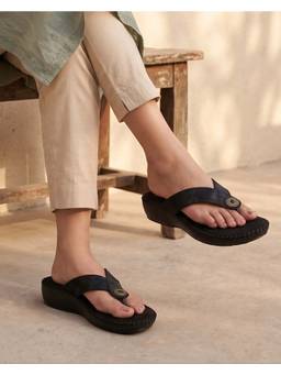 Global Step - Black Classic Suede Comfort Flats