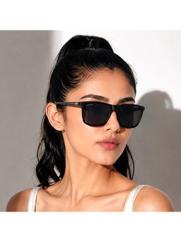 ROYAL SON - Black Polarized Retro Square Sunglasses