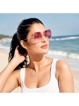 ROYAL SON - Women Pink Uv Protected Over-Sized Sunglasses