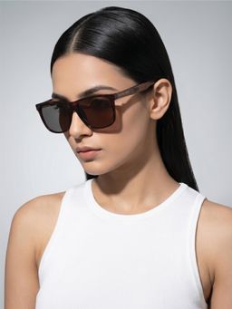 ROYAL SON - Wayfarer UV Protection Polarized Sunglasses For Men and Women Brown - CHI00121-C2