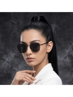 ROYAL SON - Black Uv Protection Sunglasses for Men Women - Sg-Rs4040-C1 (52)