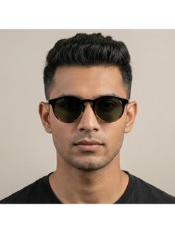 ROYAL SON - Ro Metal Gold Frame Green Lens Oval Rimless Sunglasses- Rio_Olive_20271 (47)