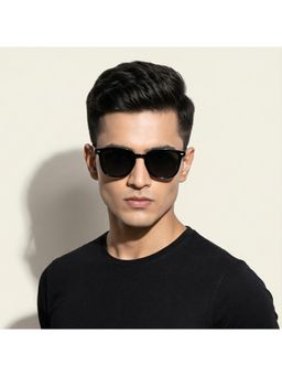 ROYAL SON - Ro Metal Black Frame Black Lens Oval Rimless Sunglasses- Rio_Noir_20269 (48)