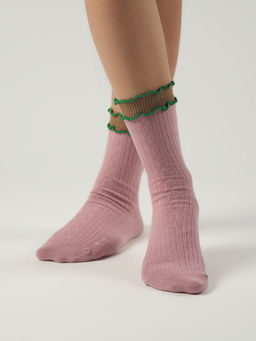 Theater - Women Pink Lisa Socks
