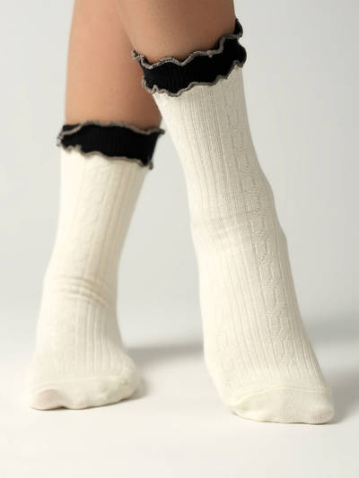Women White Lisa Socks