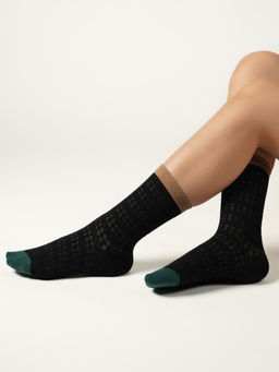 Theater - Women Black Knit Socks