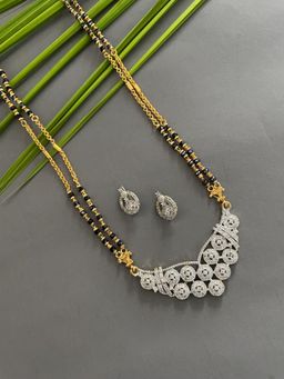 Digital Dress Room - Ad Pendant Short Mangalsutra and Earrings (31 Inch)