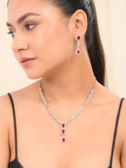 Silvermerc Designs - American Diamond Jewellery Set