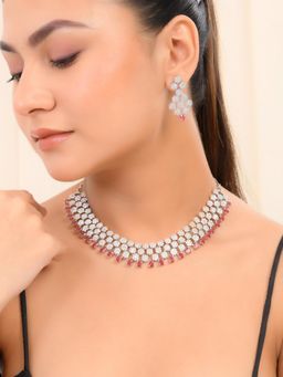 Silvermerc Designs - American Diamond Jewellery Set