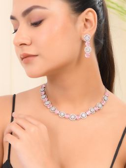 Silvermerc Designs - American Diamond Jewellery Set