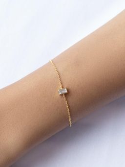 STERLYN - Golden Baguette Minimal Bracelet