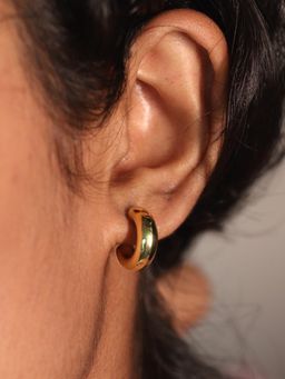 STERLYN - Half Hoop Silver Ear Stud