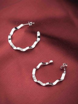 STERLYN - Dive Into Elegance with Our Wave Whisper Earrings