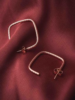 STERLYN - Meet The Rosy Rectangle Slip Hoops