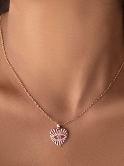 STERLYN - Evil Eye Heart Pendant