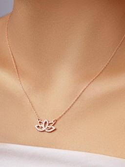 STERLYN - Lotus Silver Pendant