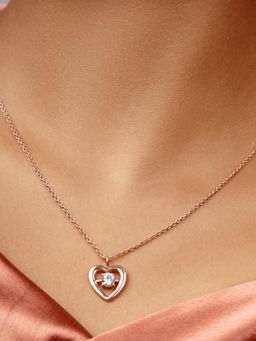 STERLYN - Rose Gold Timeless Romance Heart Pendant