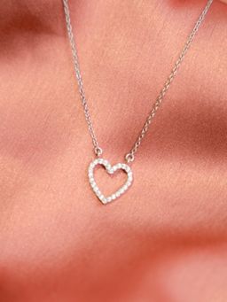 STERLYN - Silver Romance Heart Pendant