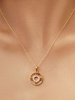 STERLYN - The Golden Clock Pendant