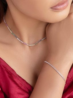 STERLYN - Color Crush Tennis Chain Necklace