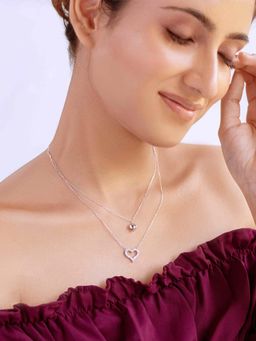 STERLYN - Dual Heart Necklace