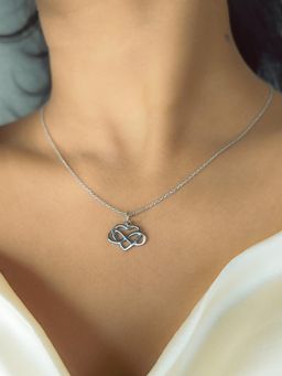 STERLYN - Silver Infinity Heart Pendant