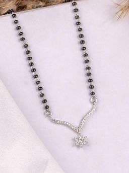 STERLYN - Silver Flower Mangalsutra