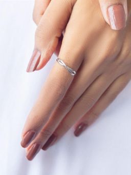 STERLYN - Infinity Silver Ring Abstract