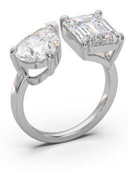 STERLYN - Pear Emerald Statement Ring