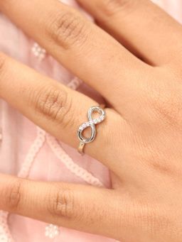 STERLYN - Love Infinity Adjustable Silver Ring