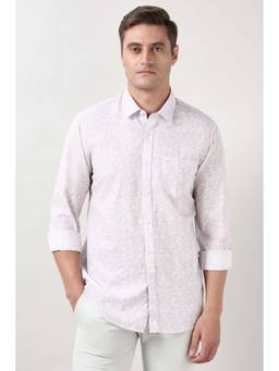 Peter England - Purple Printed Slim Fit Shirt