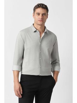 Van Heusen - Grey Solid Slim Fit Shirt