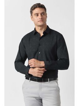 Van Heusen - Black Printed Slim Fit Shirt